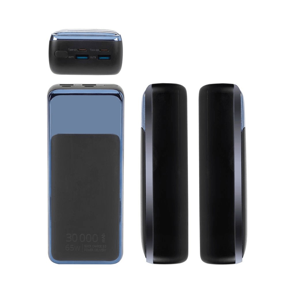 RIVACASE VA1080 zunanja baterija powerbank 30.000 mAh 65W (tudi za prenosnik) - črn